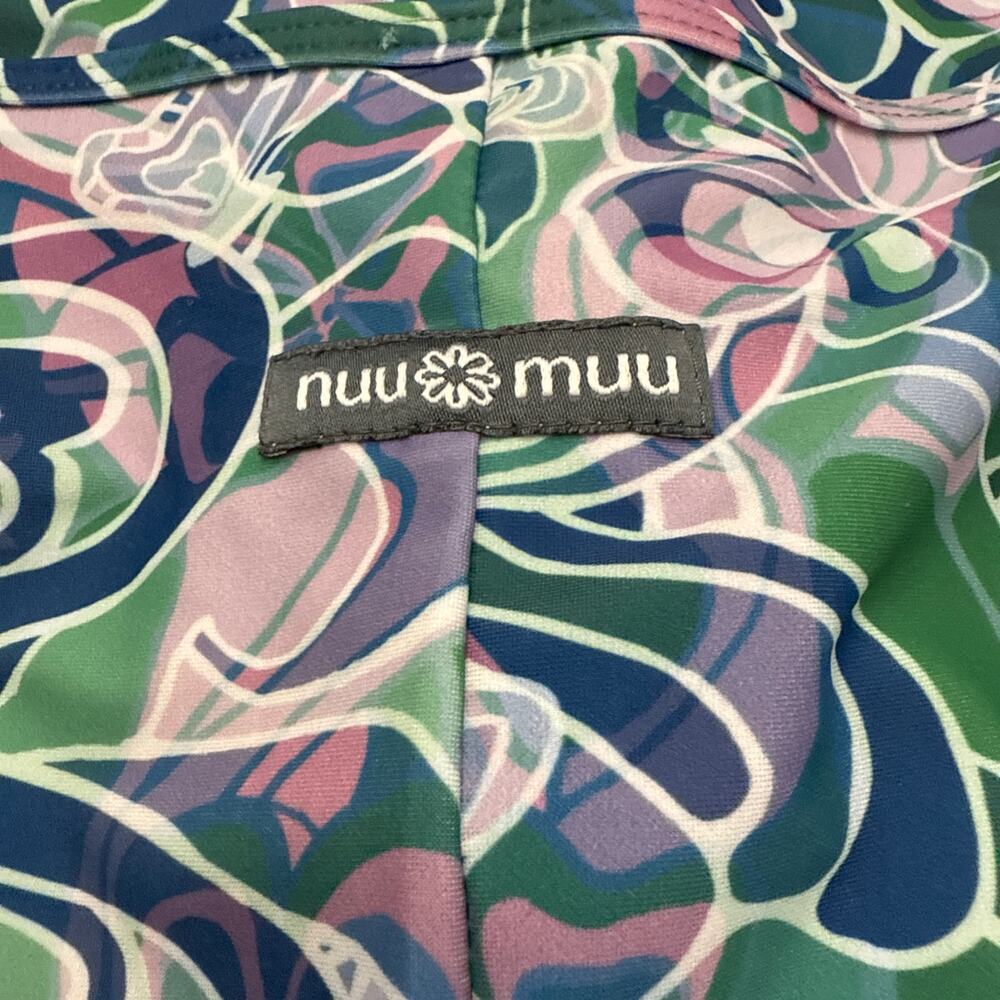 Nuu Muu Dress Womens Large Keyhole Printed Stretch - Picture 2 of 10